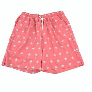 Mosmann Australia Drawstring Swim Shorts Trunks Size Large Mens Palm Tree Pink